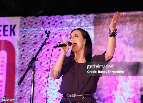Singer Carly Smithson performs onstage during BritWeek's 10th Anniversary VIP Reception & Gala at Fairmont Hotel on May 1, 2016 in Los Angeles,...