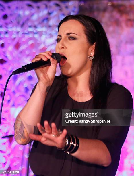 Singer Carly Smithson performs onstage during BritWeek's 10th Anniversary VIP Reception & Gala at Fairmont Hotel on May 1, 2016 in Los Angeles,...
