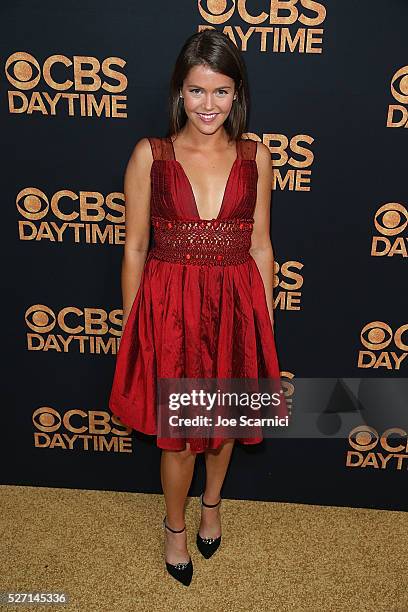 Elizabeth Bogush arrives at the CBS Daytime Emmy After Party at Alexandria Ballrooms on May 1, 2016 in Los Angeles, California.