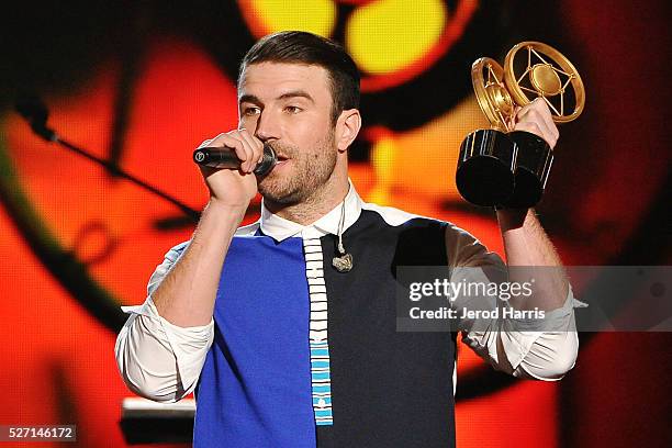 Sam Hunt on stage at the 2016 American Country Countdown Awards at The Forum on May 1, 2016 in Inglewood, California.