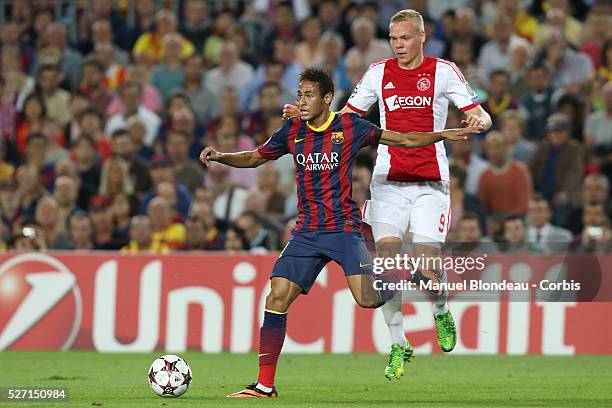 Neymar of FC Barcelona during the UEFA Champions league football match between FC Barcelona and Ajax Amsterdam at the Camp Nou stadium in Barcelona,...