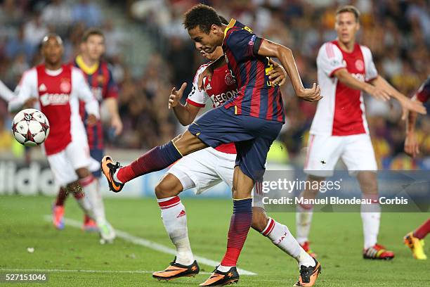 Neymar of FC Barcelona during the UEFA Champions league football match between FC Barcelona and Ajax Amsterdam at the Camp Nou stadium in Barcelona,...