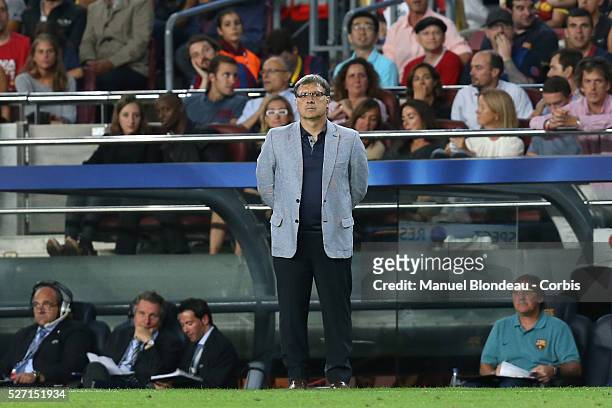 Head coach Gerardo Martino of FC Barcelona during the UEFA Champions league football match between FC Barcelona and Ajax Amsterdam at the Camp Nou...