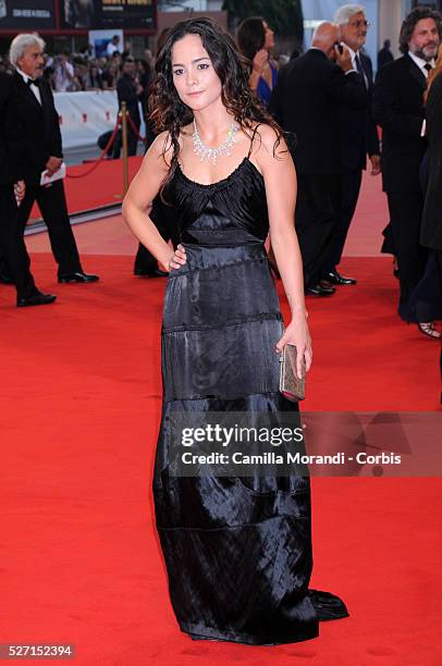 Alicia Braga arrives at the closing ceremony of the 65th Venice Film Festival.
