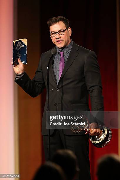 Actor Tyler Christopher speaks onstage at the 2016 Daytime Emmy Awards at Westin Bonaventure Hotel on May 1, 2016 in Los Angeles, California.