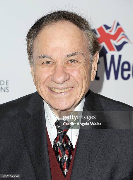 Composer Richard M. Sherman attends BritWeek's 10th Anniversary VIP Reception & Gala at Fairmont Hotel on May 1, 2016 in Los Angeles, California.