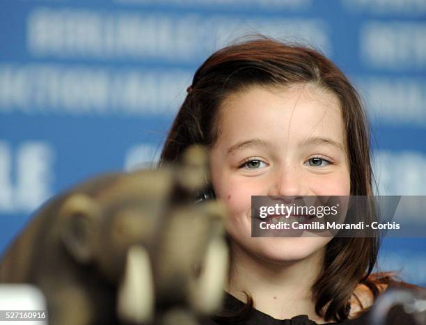 Actress Sophie Nyweide attends the press conference of "Mammoth" during the 59 Berlin Film Festival.