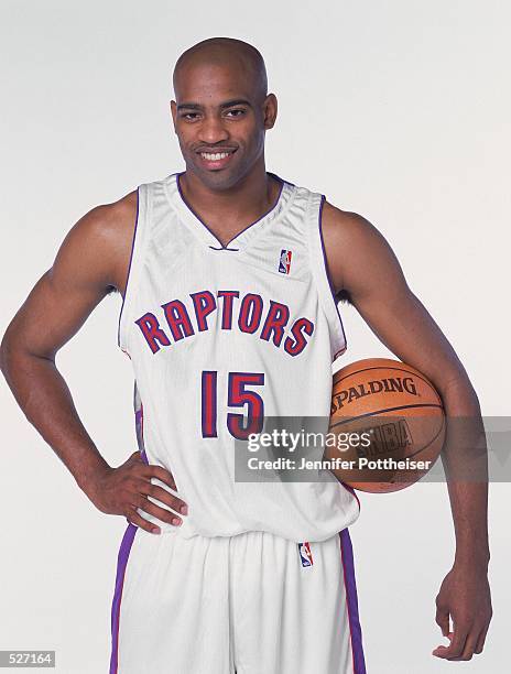 Vince Carter of the Toronto Raptors poses for a studio portrait on Media Day in Toronto, Ontario, Canada. NOTE TO USER: It is expressly understood...