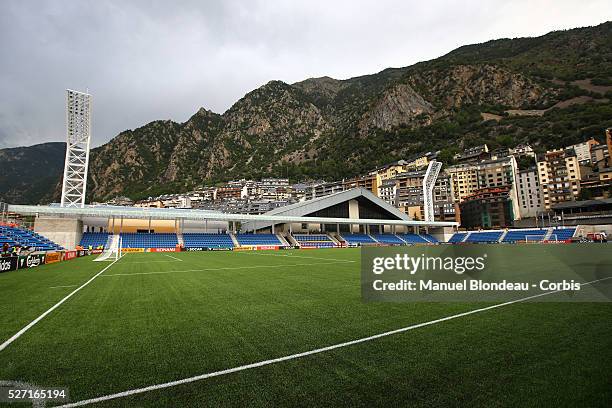 General view of the Estadi Nacional prior to the 2016 UEFA European Championship qualifying football match, Group B, between Andorra and Wales on...