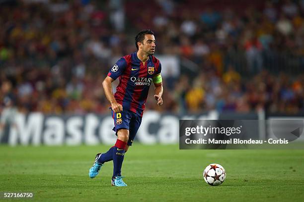 Xavi Hernandez of FC Barcelona during the UEFA Champions League, Group F, football match between FC Barcelona and Apoel FC at the Camp Nou stadium in...