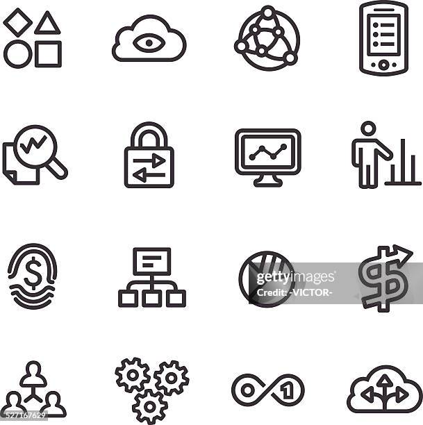 big data icons-line serie - variety stock-grafiken, -clipart, -cartoons und -symbole