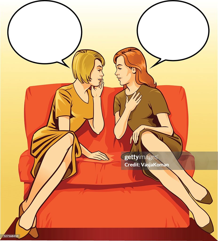Mujeres jóvenes Gossiping feliz