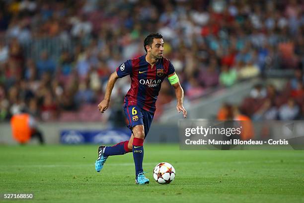 Xavi Hernandez of FC Barcelona during the UEFA Champions League, Group F, football match between FC Barcelona and Apoel FC at the Camp Nou stadium in...