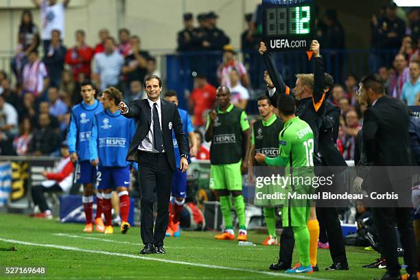 Head coach Massimiliano Allegri of Juventus FC during the UEFA Champions League, Group A, football match between Club Atletico de Madrid and Juventus...