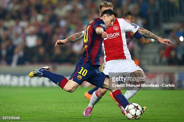 Lionel Messi of FC Barcelona during the UEFA Champions League, Group F, football match between FC Barcelona and AFC Ajax at the Camp Nou stadium in...
