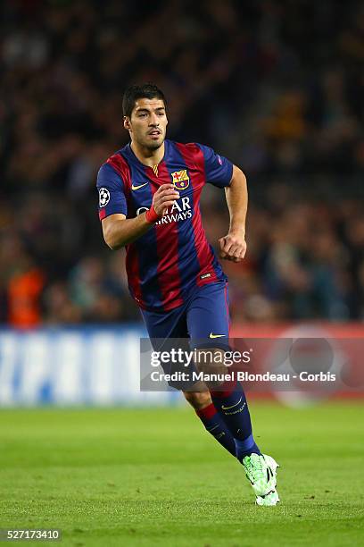 Luis Suarez of FC Barcelona during the UEFA Champions League, Group F, football match between FC Barcelona and Paris SG at the Camp Nou stadium in...