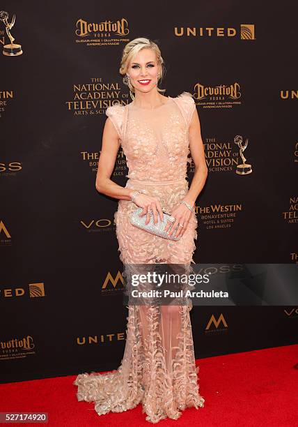 Actress Brooke Burns attends the 2016 Daytime Emmy Awards at The Westin Bonaventure Hotel on May 1, 2016 in Los Angeles, California.