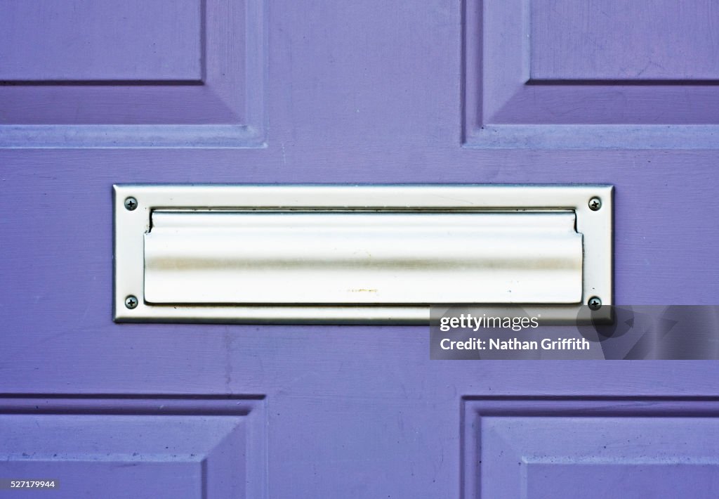 Mail Slot in Purple Door