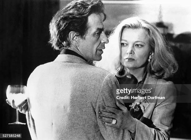 John Cassavetes and Gena Rowlands in the film Opening Night.
