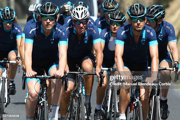 Cyclist Lance Armstrong is pictured as he rides a stage of The Tour De France for a leukaemia charity from Rodez to Mende, southwest France, on July...