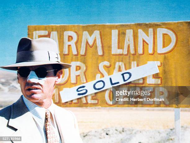 Jack Nicholson in a scene from the movie Chinatown.