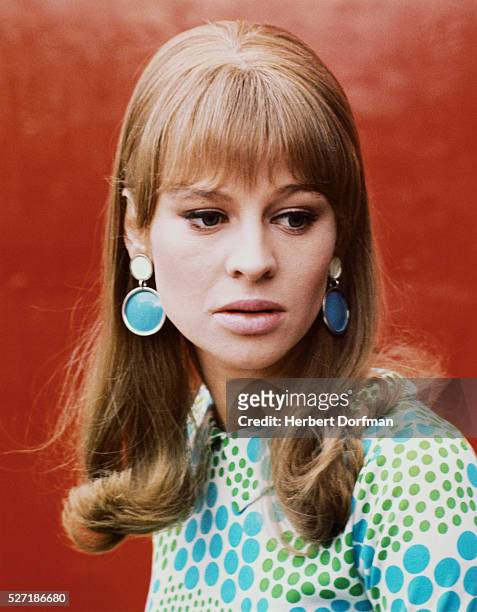 Julie Christie on the set of the 1966 film Fahrenheit 451.