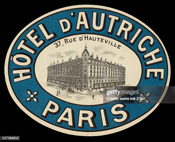 Hotel d'Autriche Paris Luggage label