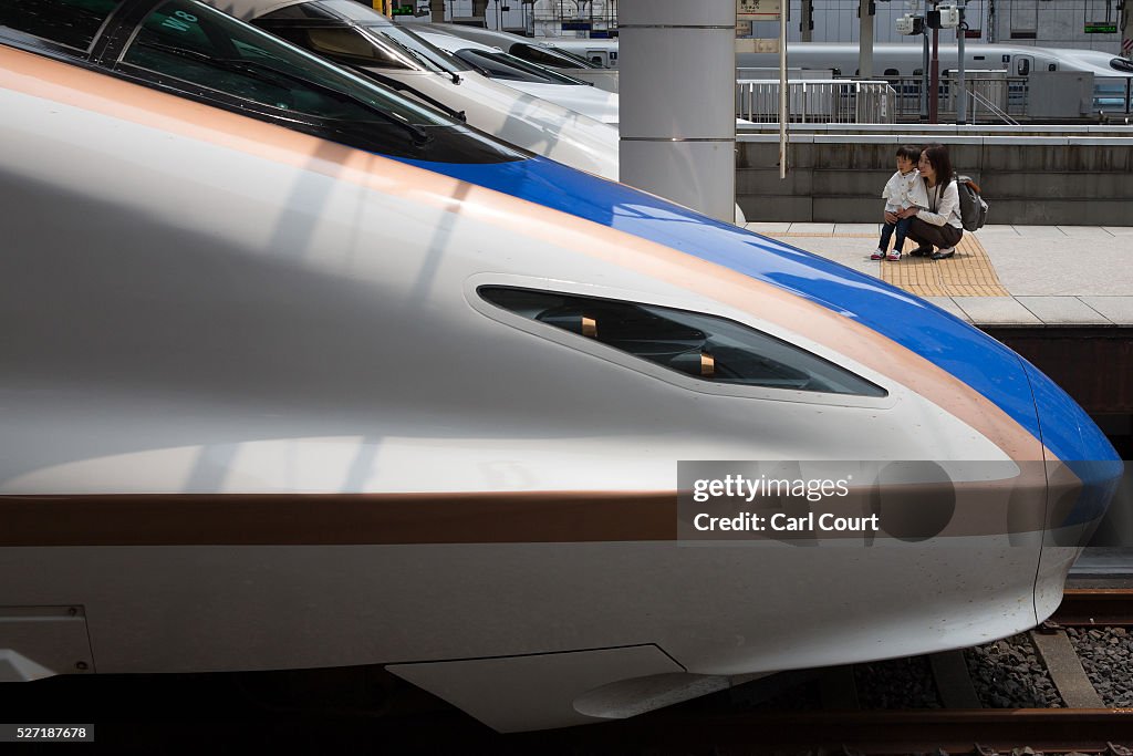 Bullet Trains At Tokyo Station