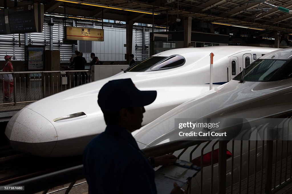 Bullet Trains At Tokyo Station