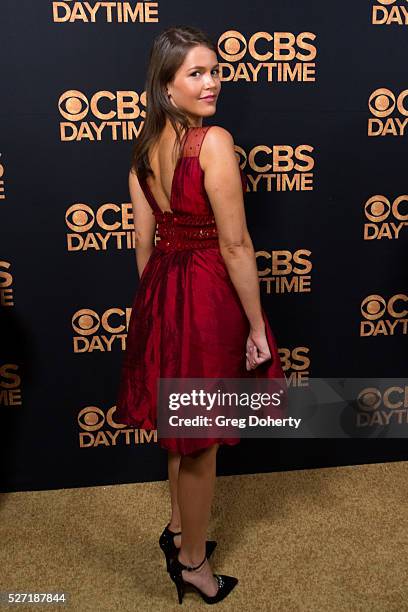 Elizabeth Bogush arrives at the CBS Daytime Emmy After Party at the Alexandria Ballrooms on May 1, 2016 in Los Angeles, California.