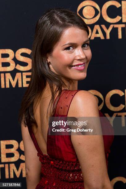 Elizabeth Bogush arrives at the CBS Daytime Emmy After Party at the Alexandria Ballrooms on May 1, 2016 in Los Angeles, California.