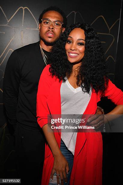 Monica Brown and Shannon Brown attend XS Lounge on May 1, 2016 in Atlanta, Georgia.