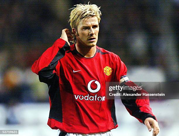 Manchester; MANCHESTER UNITED - BAYER 04 LEVERKUSEN 2:0; David BECKHAM/MANCHESTER