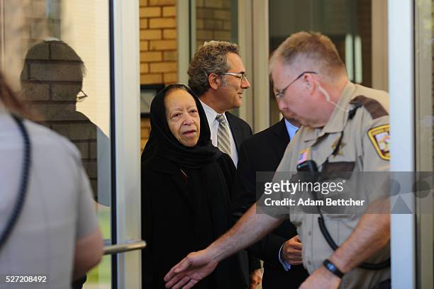 Norrine Nelson, half-sister of Prince, exits the Carver County court house after the first hearing on the musician's estate on May 2, 2016 in Chaska,...