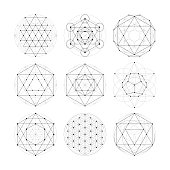 Sacred geometry. Numerology astrology signs and symbols