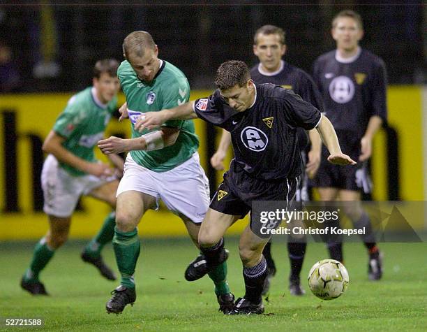 Aachen; ALEMANNIA AACHEN - VFB LUEBECK; Daniel BAERWOLF/LUEBECK, Henri HEEREN/AACHEN