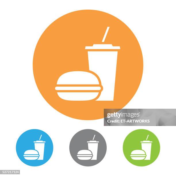 snack and beverages icon - bread roll white background stock illustrations