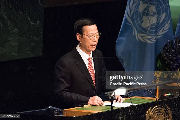 Zhang Gaoli, Special Envoy of the Chinese President and Vice Premier, addresses the General Assembly. Leaders from around the world gathered in...