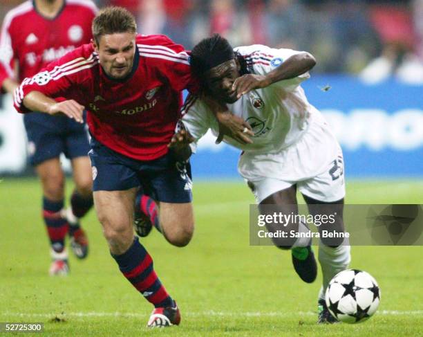 Muenchen; FC BAYERN MUENCHEN - AC MAILAND 1:2; Robert KOVAC/BAYERN, Clarence SEEDORF/MAILAND