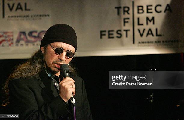 Singer John Trudell performs during the Tribeca Film Festival ASCAP Music Lounge. The ASCAP Music Lounge is dedicated to showcasing the exceptional...