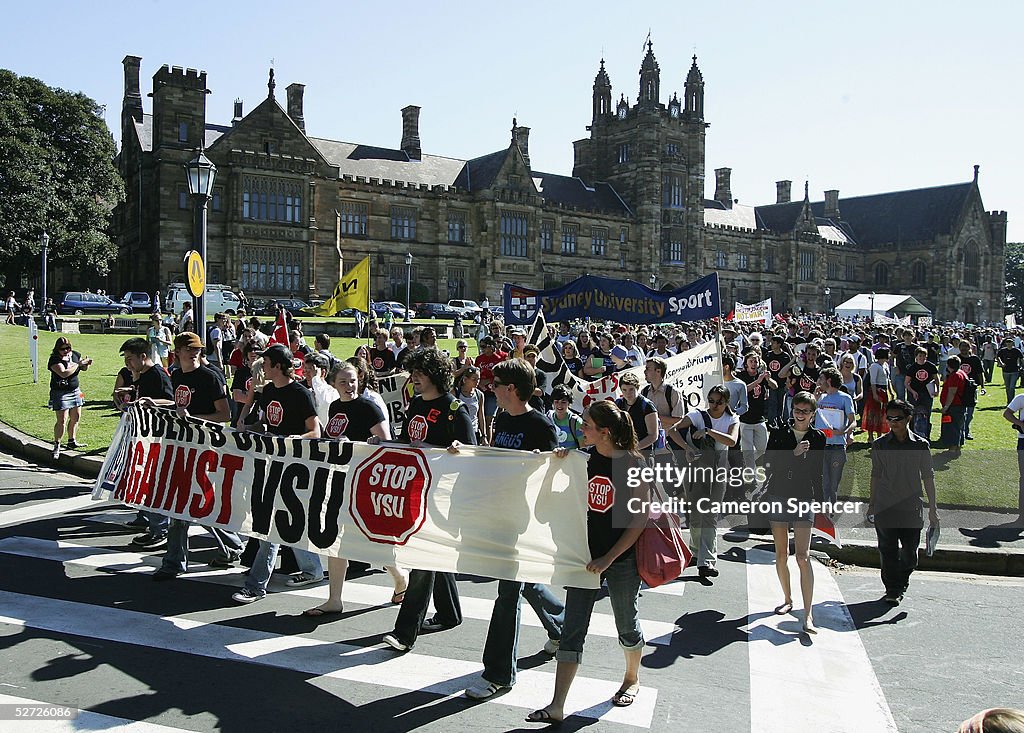 National Day Of Action Against Voluntary Student Unionism Legislation