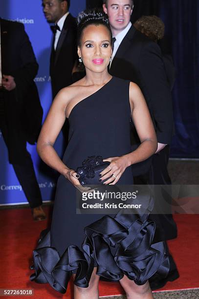 Pregnant actress Kerry Washington attends the 102nd White House Correspondents' Association Dinner on April 30, 2016 in Washington, DC.