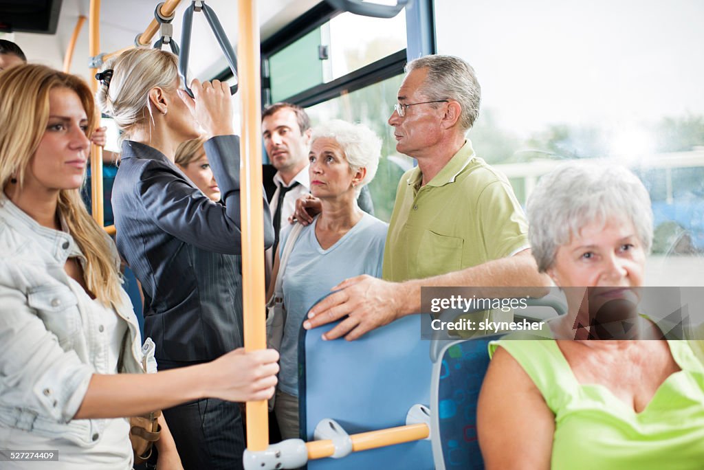 People on the bus.