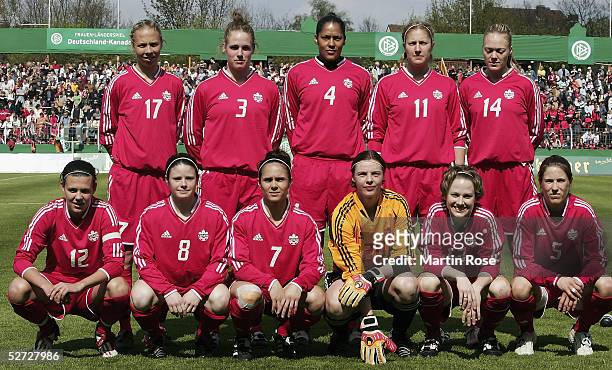 The Canadian Women's National Team pose for a picture on April 21, 2005 in Osnabruck, Germany.