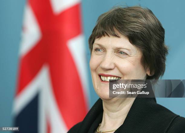 New Zealand Prime Minister Helen Clark attends a news conference with German Chancellor Gerhard Schroeder April 28, 2005 in Berlin, Germany. Clark is...