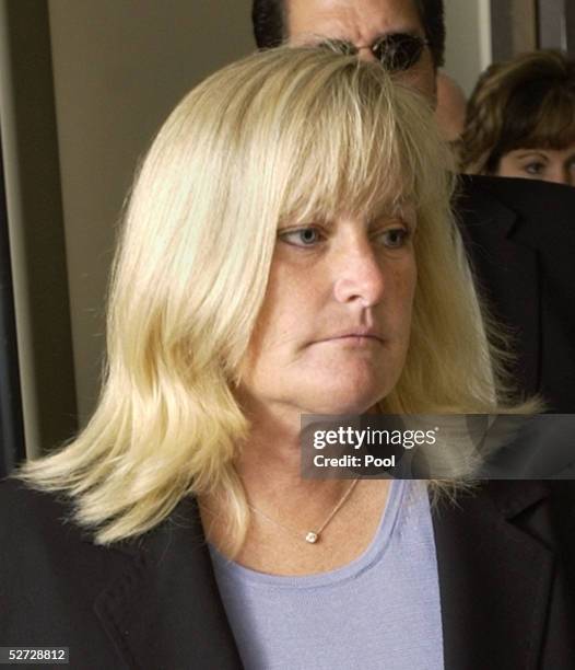 Prosecution witness Debbie Rowe, Michael Jackson's ex-wife and mother of two of his children, arrives for Jackson's child molestation trial at the...