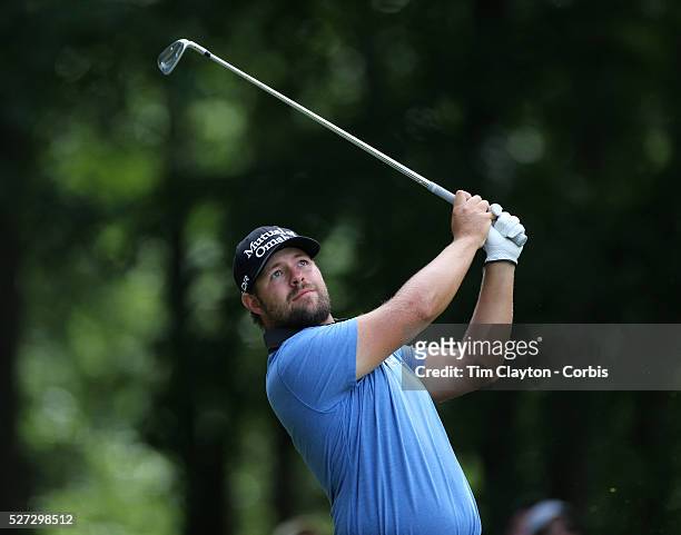 Ryan Moore, USA, in action during the final round of the Travelers Championship at the TPC River Highlands, Cromwell, Connecticut, USA. 22nd June...