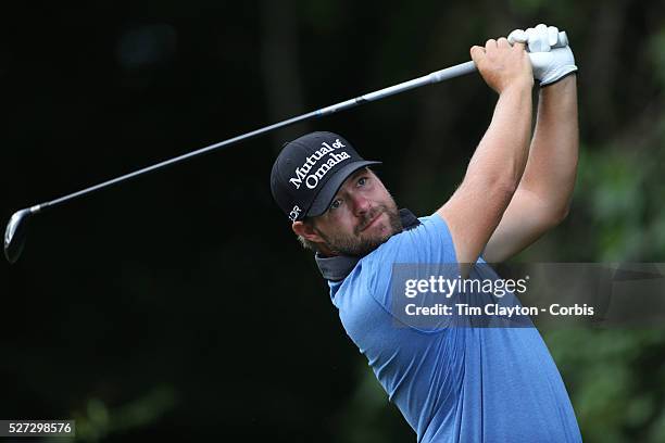 Ryan Moore, USA, in action during the final round of the Travelers Championship at the TPC River Highlands, Cromwell, Connecticut, USA. 22nd June...