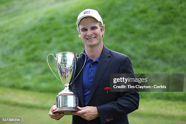 Kevin Streelman, USA, with the trophy after winning the Travelers Championship at the TPC River Highlands, Cromwell, Connecticut, USA. 22nd June...