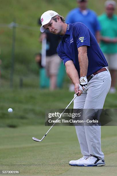 Kevin Streelman, USA, in action on the final day while winning the Travelers Championship at the TPC River Highlands, Cromwell, Connecticut, USA....